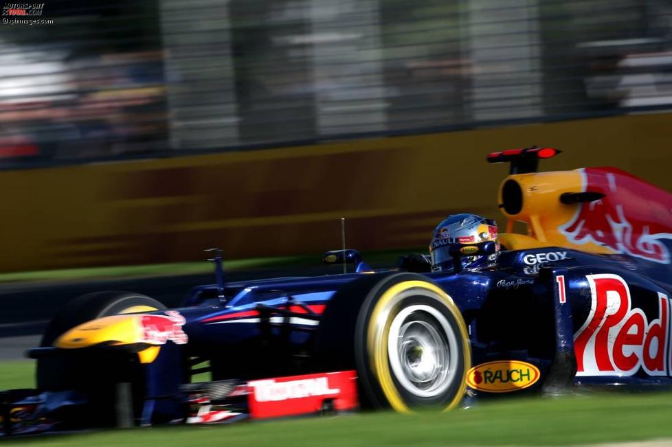 Toll gerettet: Nach einem enttäuschenden sechsten Startplatz lief es im Rennen deutlich besser: Sebastian Vettel (Red Bull) musste sich nur Jenson Button geschlagen geben.
