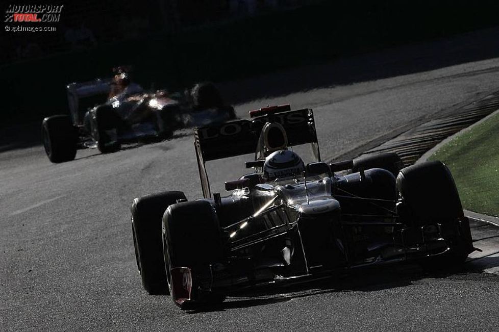 Comeback geglückt? Kimi Räikkönen (Lotus) holte in Melbourne zumindest Punkte im Rennen, nachdem es im Qualifying nicht gut lief.