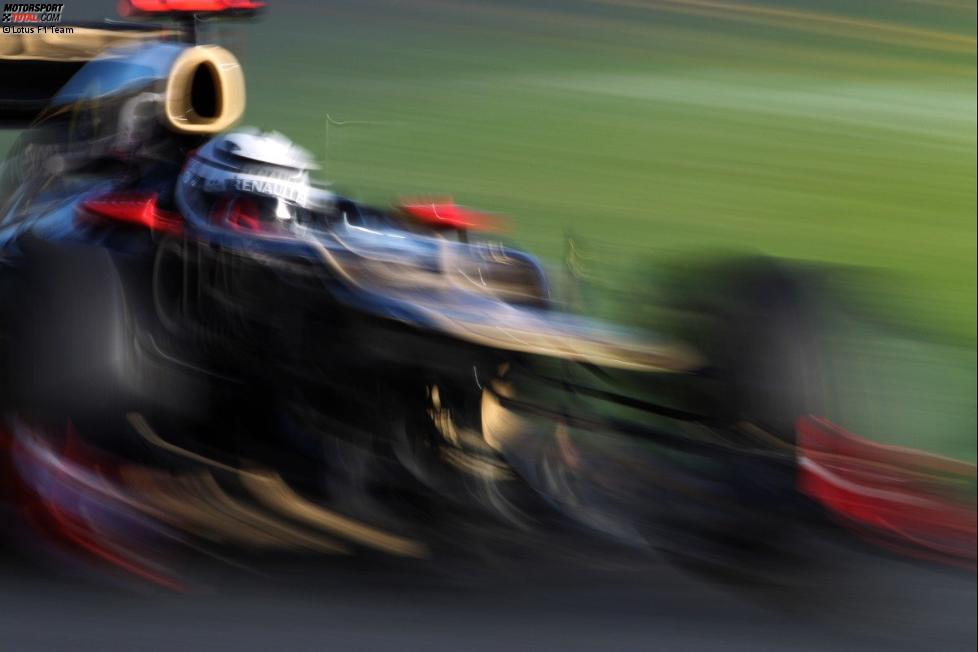 Kimi Räikkönen (Lotus) litt in Melbourne unter seinem schlechten Startplatz vom Samstag, schlug sich im Rennen aber sehr wacker.