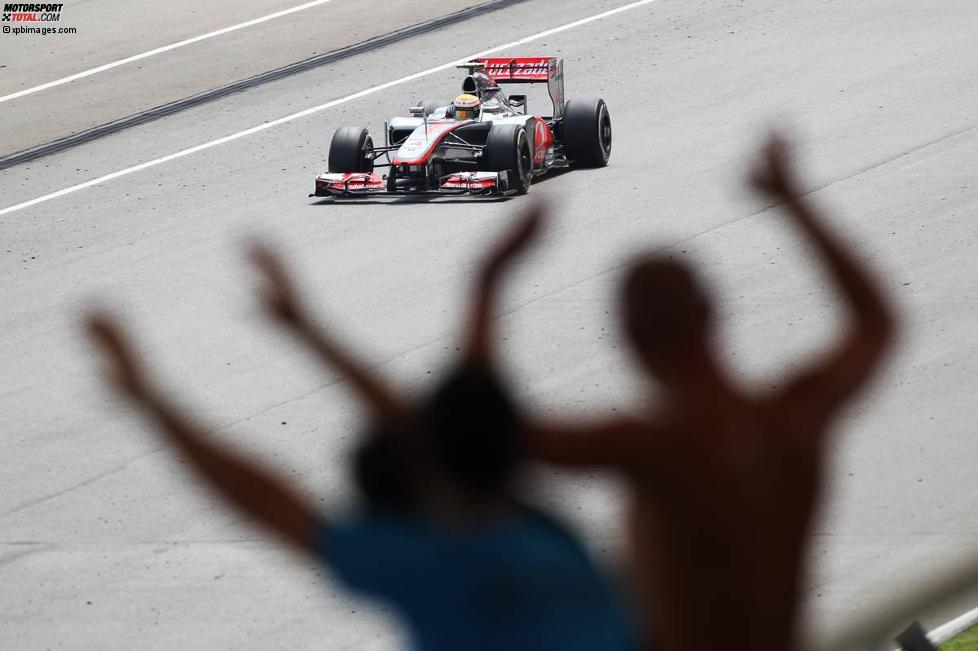 Jubel schon am Freitag: Die Formel 1, hier Lewis Hamilton (McLaren), ist wieder in Malaysia zu Gast.
