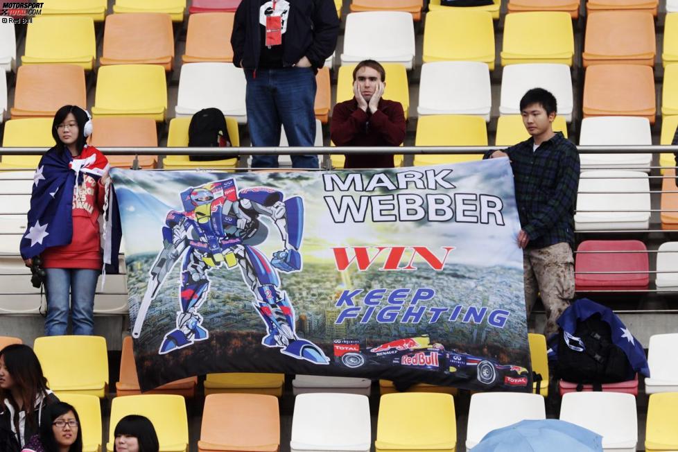 Fans von Mark Webber (Red Bull) 