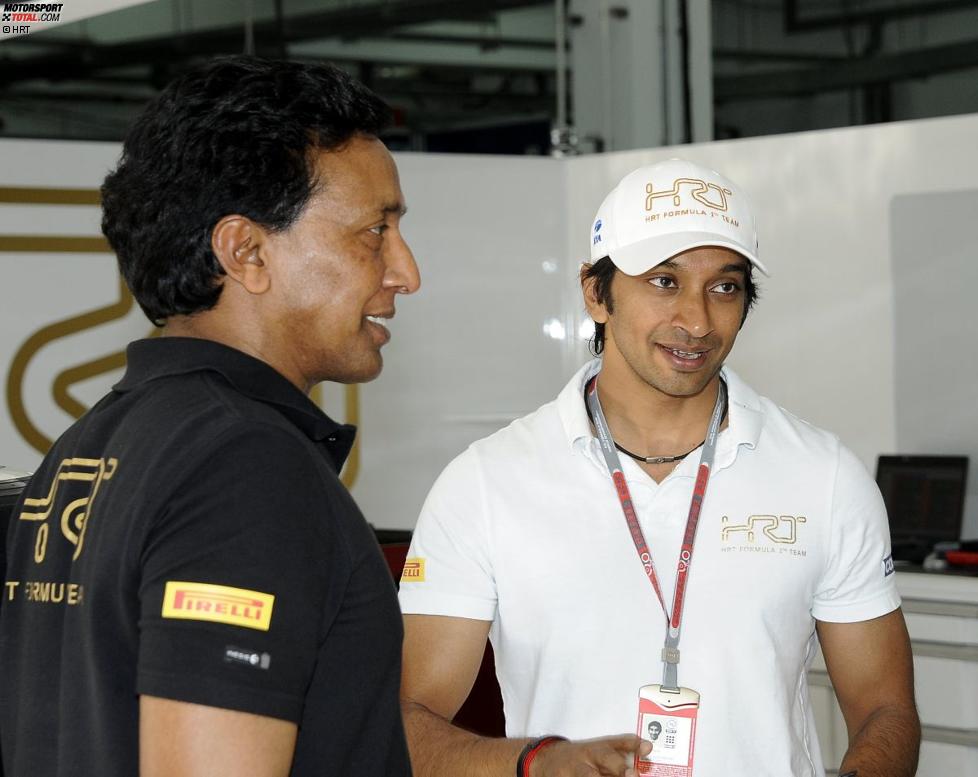 Balbir Singh mit Narain Karthikeyan (HRT) 