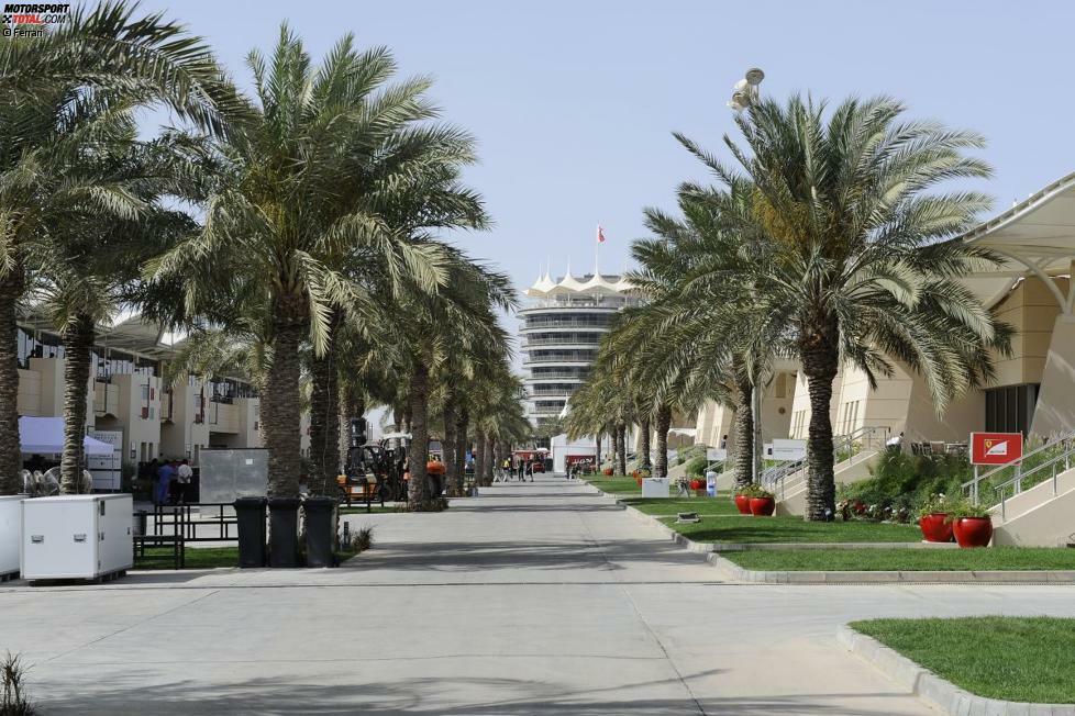 Ferrari-Hospitality-Gebäude im Paddock von Bahrain