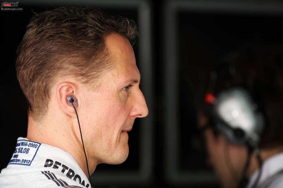 Michael Schumacher (Mercedes) hofft nach dem unglücklichen Ausfall in der vergangenen Woche darauf, dass er es in Manama ist, der ordentlich Punkte abräumt...