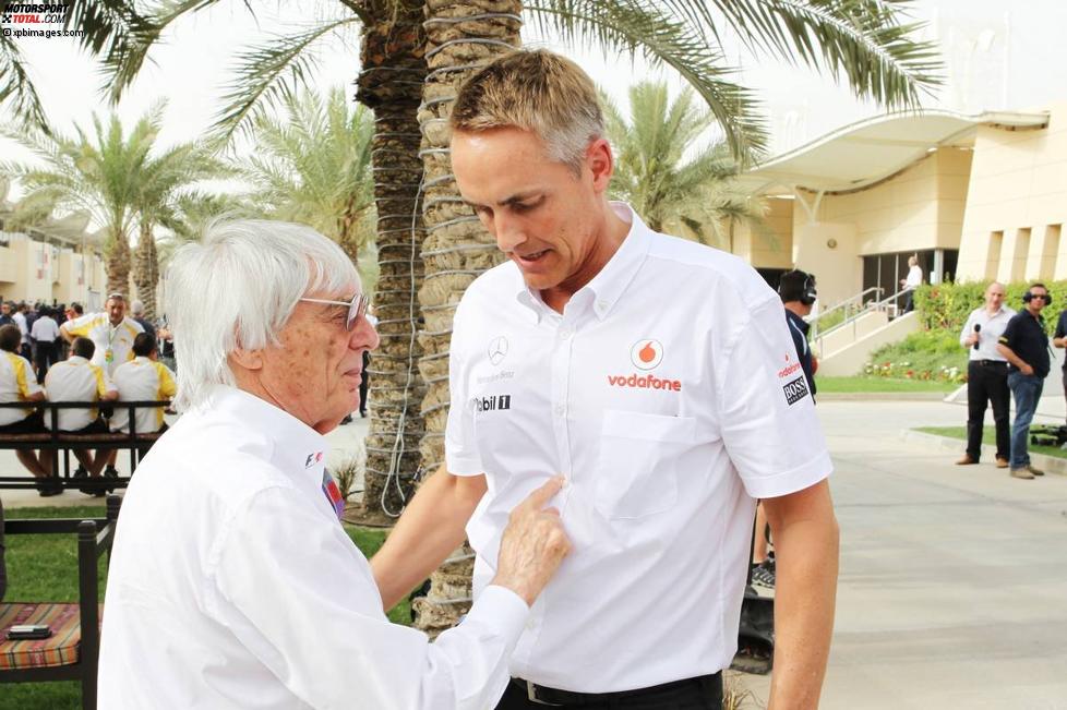 Bernie Ecclestone (Formel-1-Chef) und Martin Whitmarsh (Teamchef) 