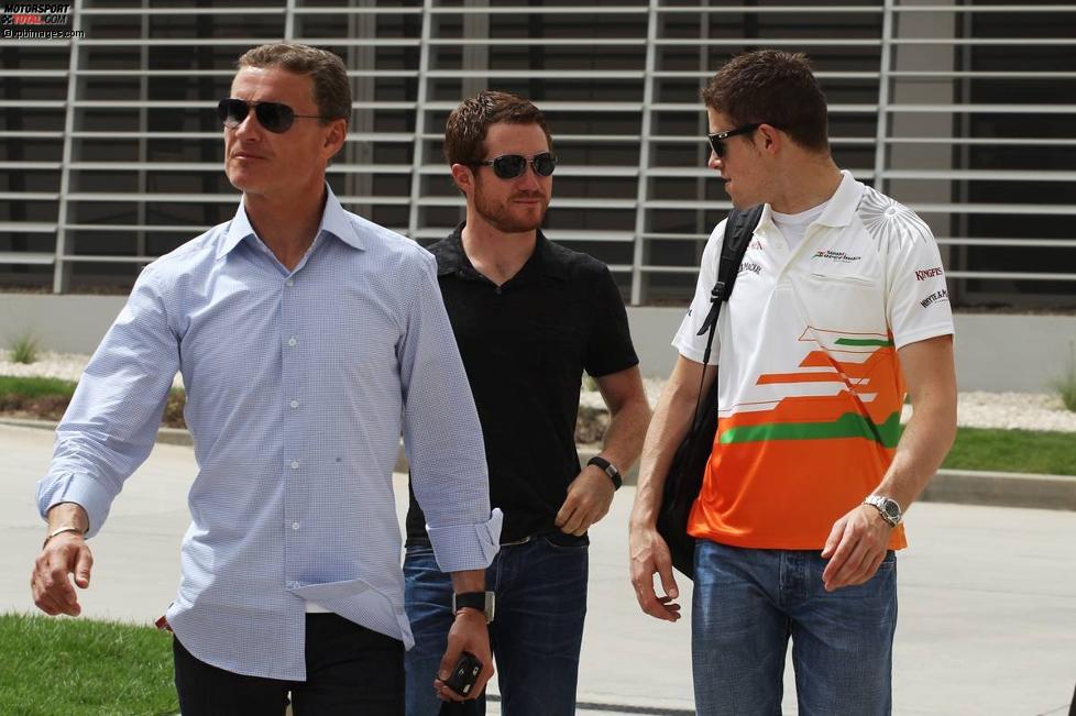David Coulthard (Mücke-Mercedes) und Paul di Resta (Force India) 