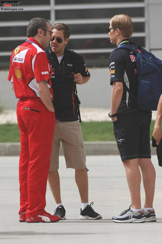 Stefano Domenicali (Teamchef) und Sebastian Vettel (Red Bull) 
