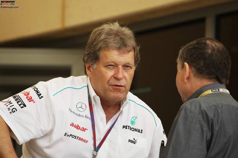 Norbert Haug (Mercedes-Motorsportchef) mit Jean Todt 