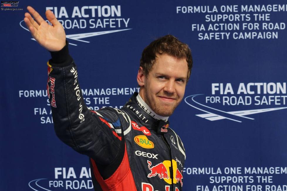 Da ist er wieder: Sebastian Vettel (Red Bull) meldet sich mit der Pole-Position zurück. Folgt in Bahrain nun auch der erste Saisonsieg?