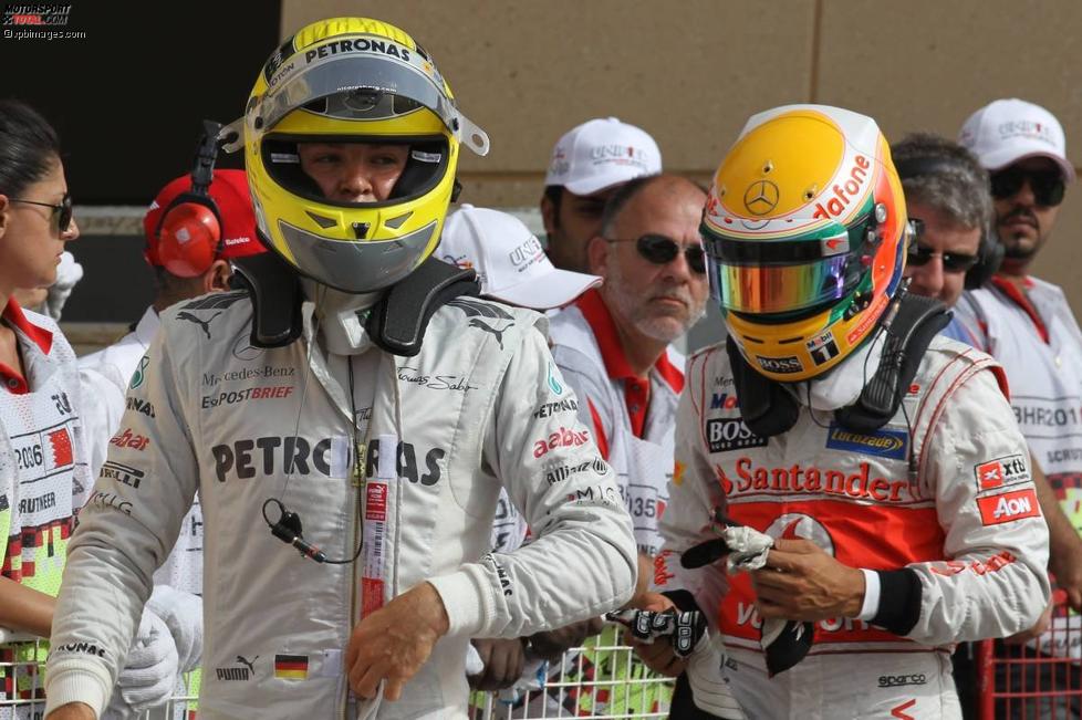 Nico Rosberg (Mercedes) und Lewis Hamilton (McLaren) 