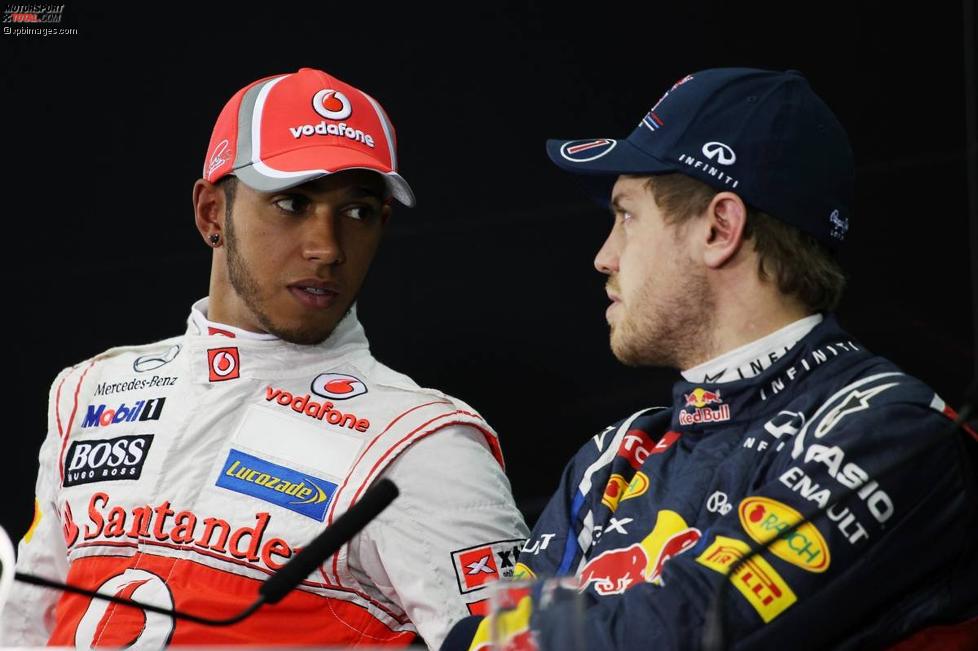 Lewis Hamilton (McLaren) und  Sebastian Vettel (Red Bull) 