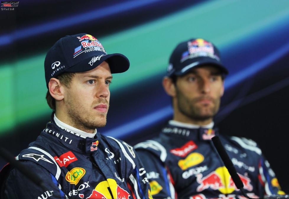 Sebastian Vettel (Red Bull) und Mark Webber