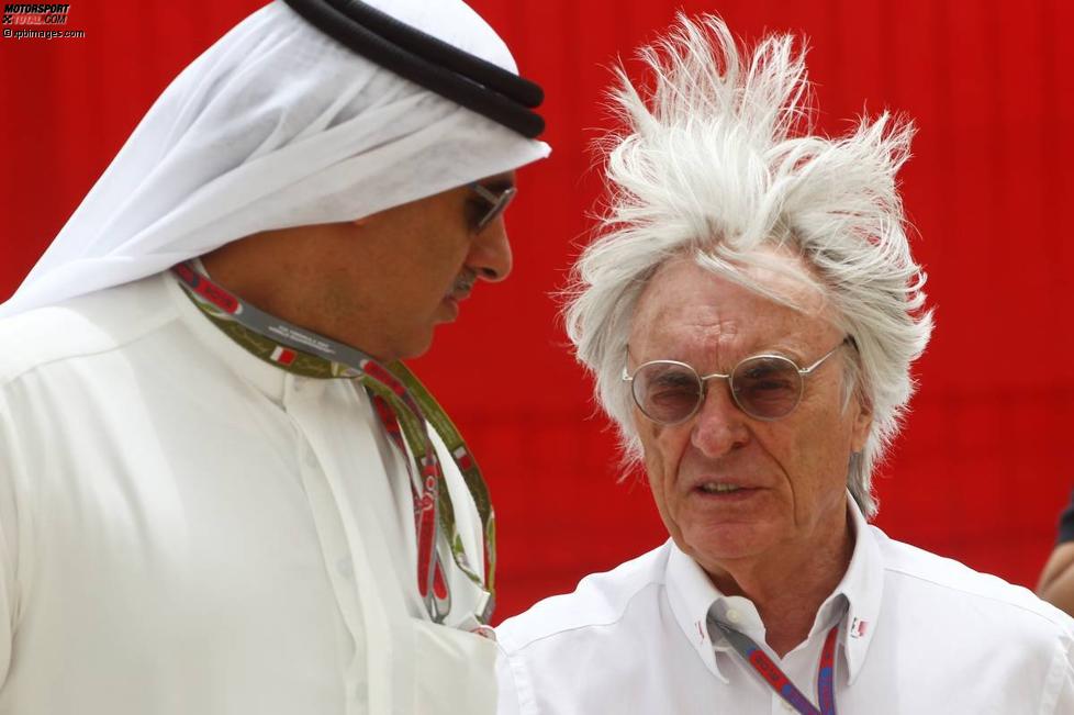 Bernie Ecclestone (Formel-1-Chef): Nun hat der Formel-1-Boss angesichts des Rennens in Bahrain doch etwas Gegenwind...