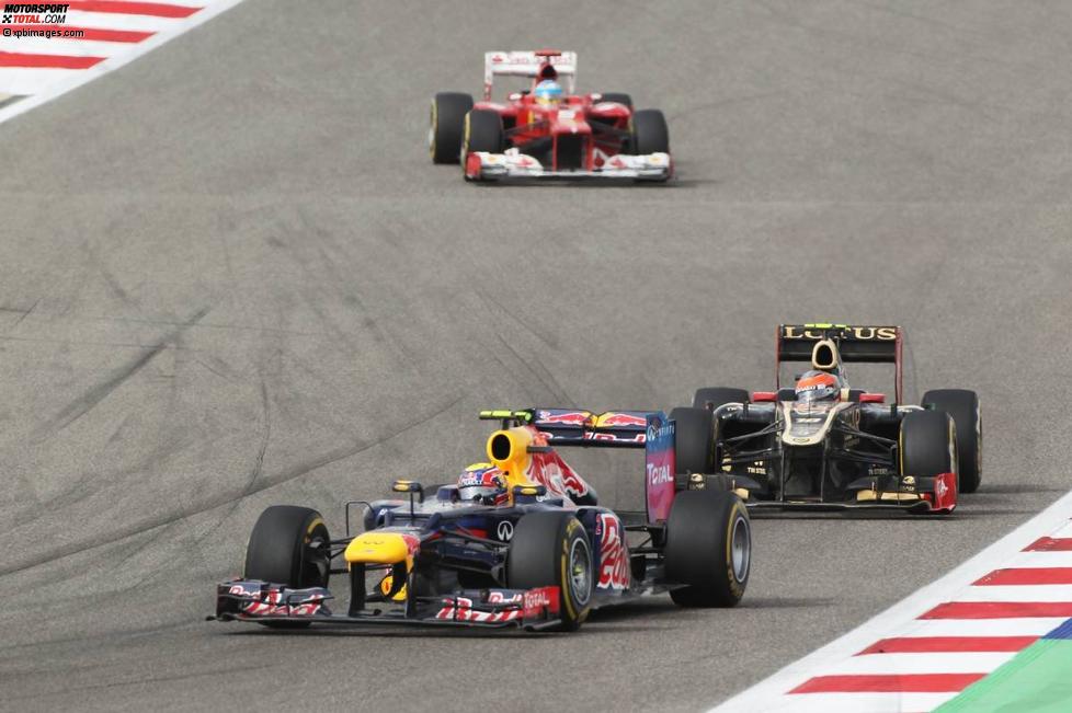 Mark Webber (Red Bull) und Romain Grosjean (Lotus) 