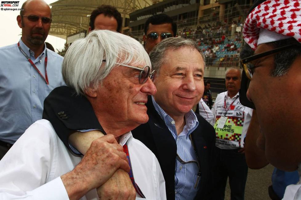 Bernie Ecclestone (Formel-1-Chef) mit FIA-Präsident Jean Todt 