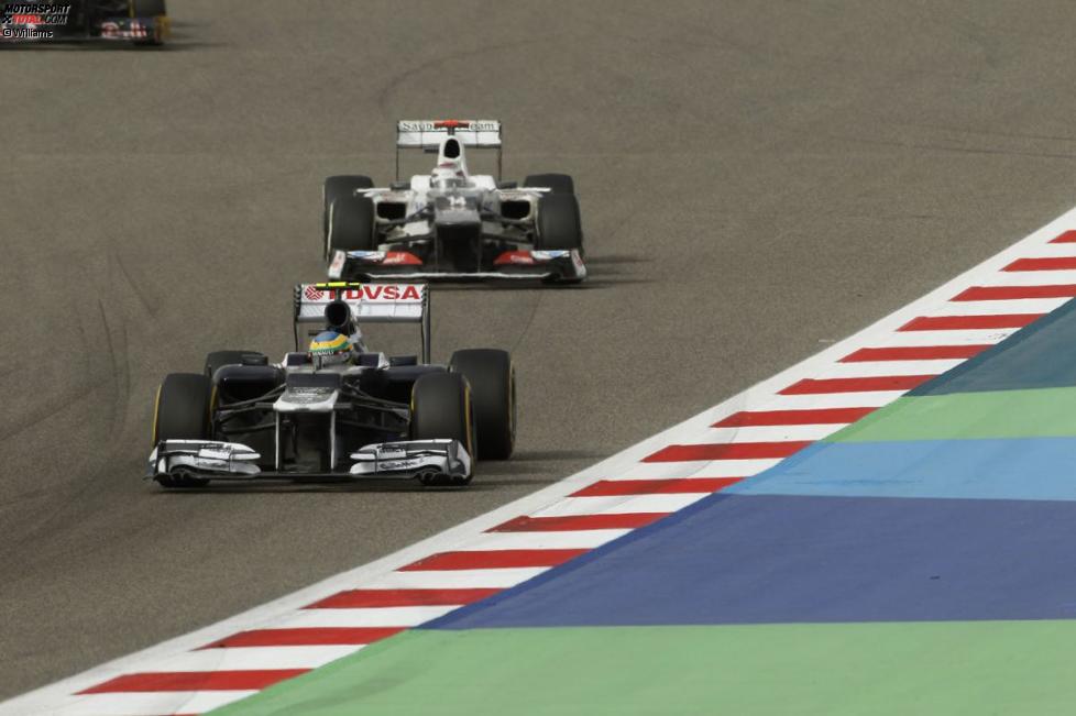 Bruno Senna (Williams) Kamui Kobayashi (Sauber) 