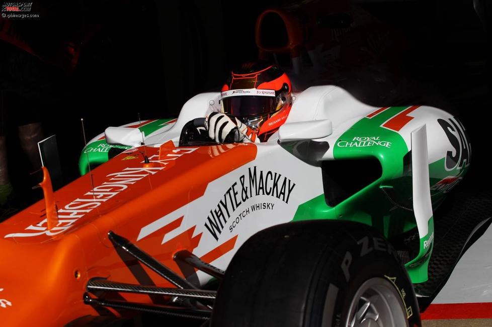 Jules Bianchi (Force India) durfte auch in Barcelona am Freitag wieder im Cockpit sitzen.