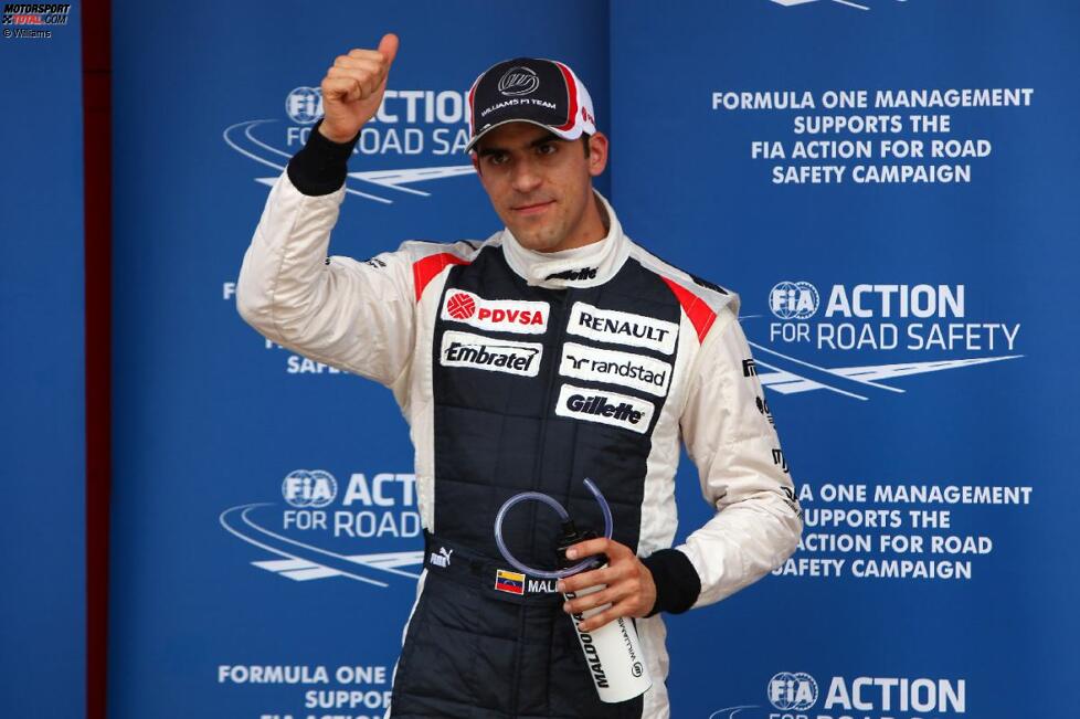 Erste Pole-Position seiner Karriere: Pastor Maldonado (Williams) 