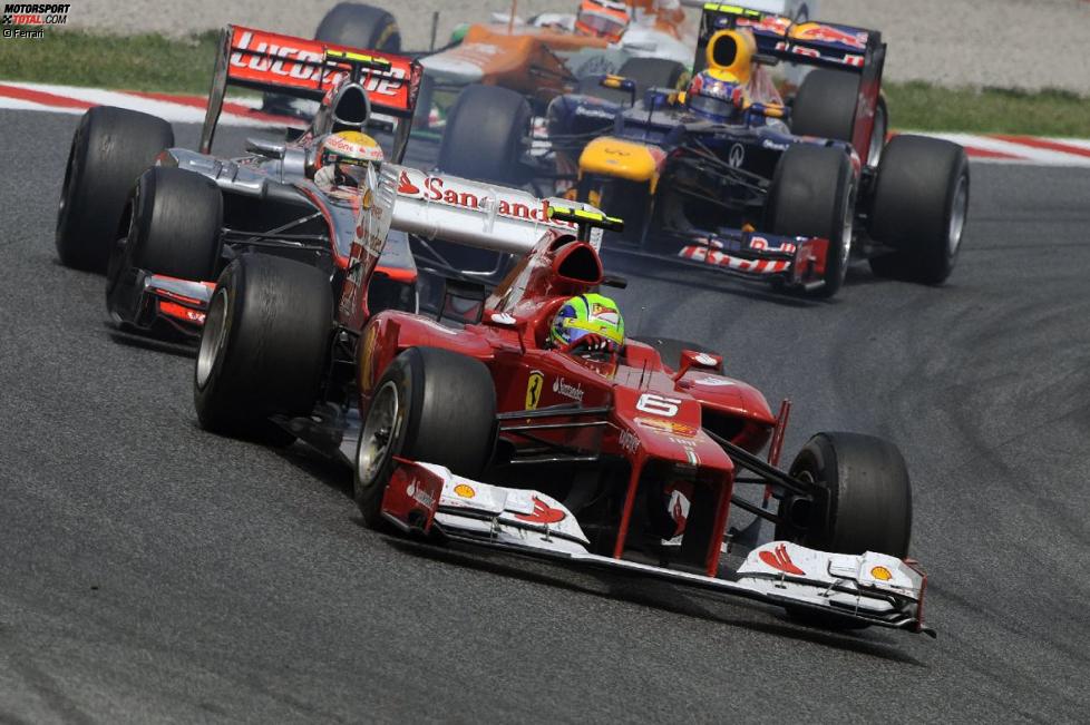 Felipe Massa (Ferrari) Lewis Hamilton (McLaren) Mark Webber (Red Bull)