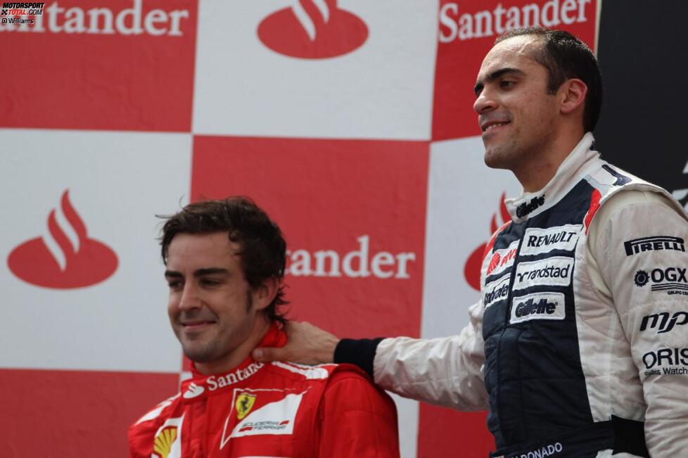 Pastor Maldonado (Williams) und Fernando Alonso (Ferrari) 
