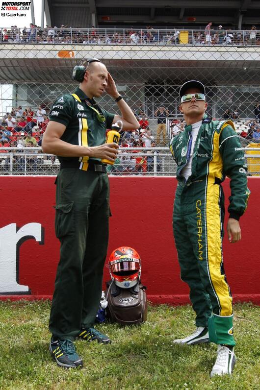 Heikki Kovalainen (Caterham) mit seinem Physiotherapeuten Dan