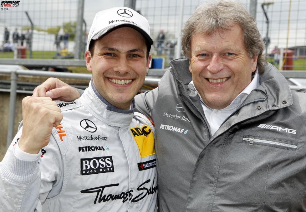 Gary Paffett und Norbert Haug (Mercedes-Motorsportchef) 