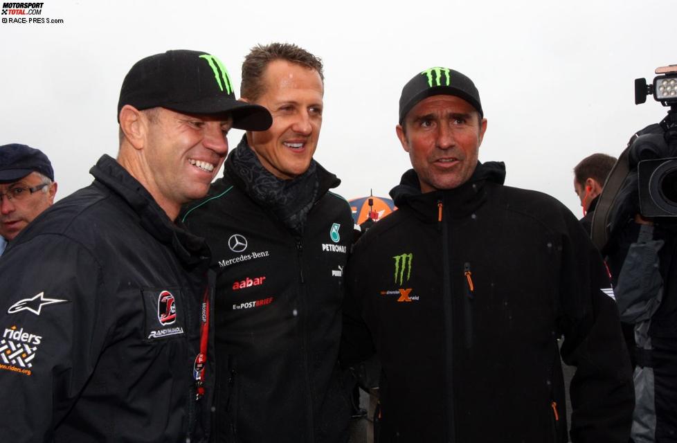 Randy Mamola, Michael Schumacher und Stephane Peterhansel