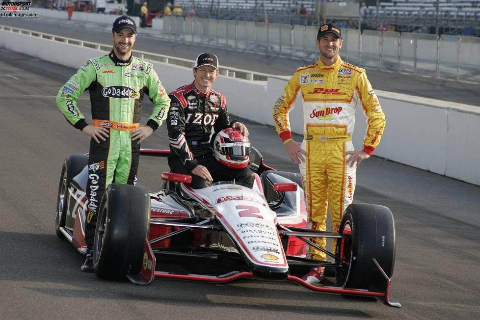 Ryan Briscoe (Penske), James Hinchcliffe (Andretti) und Ryan Hunter-Reay (Andretti) 