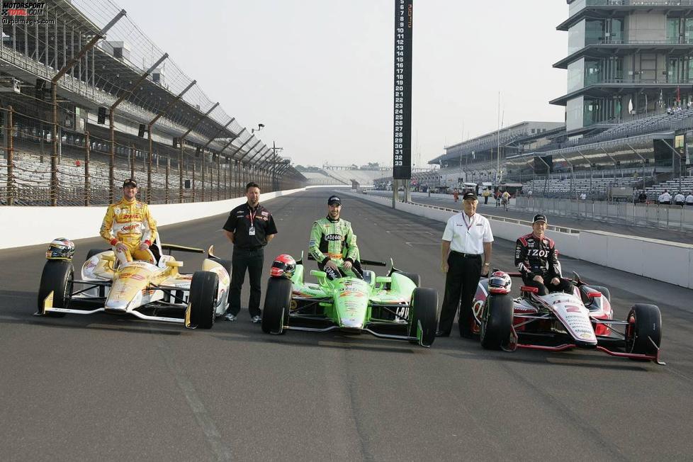 Ryan Briscoe (Penske), James Hinchcliffe (Andretti) und Ryan Hunter-Reay (Andretti) 