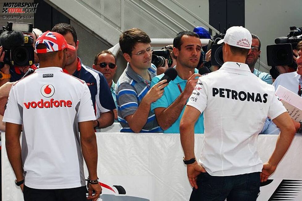 Lewis Hamilton (McLaren) und Michael Schumacher (Mercedes) 