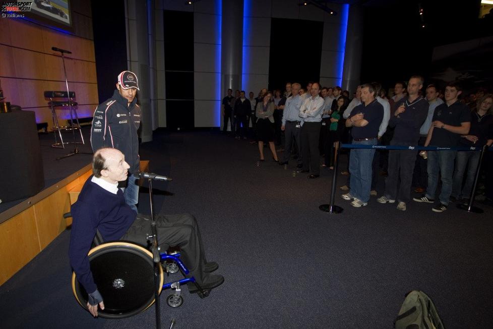 Frank Williams (Teamchef) und Pastor Maldonado (Williams) 