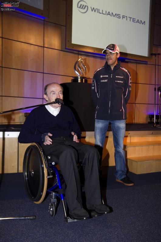 Frank Williams (Teamchef) und Pastor Maldonado (Williams) 