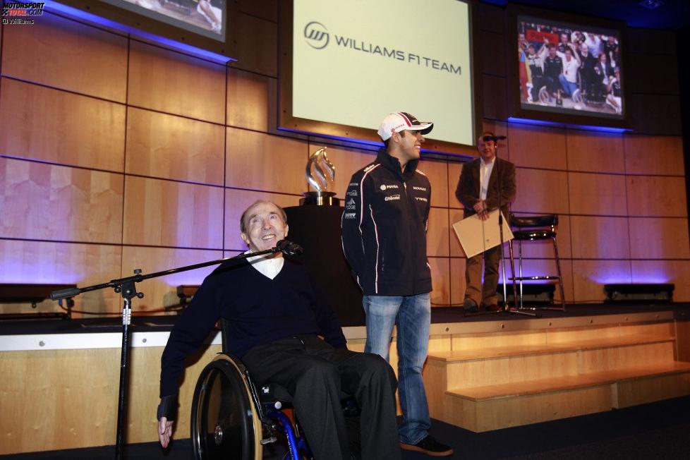 Frank Williams (Teamchef) und Pastor Maldonado (Williams) 
