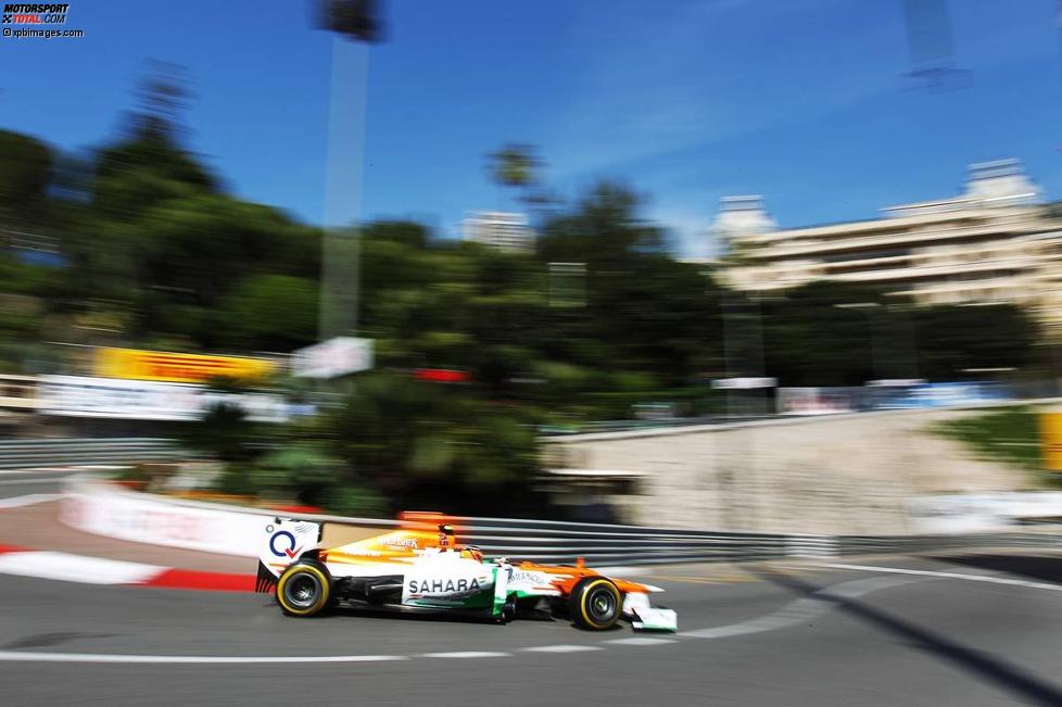 Nico Hülkenberg (Force India) in der Casino-Kurve in Monte Carlo