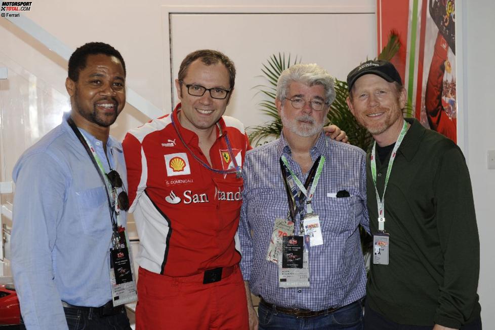 Hollywood meets Formel 1: Cuba Gooding jun., Stefano Domenicali, George Lucas und Ron Howard
