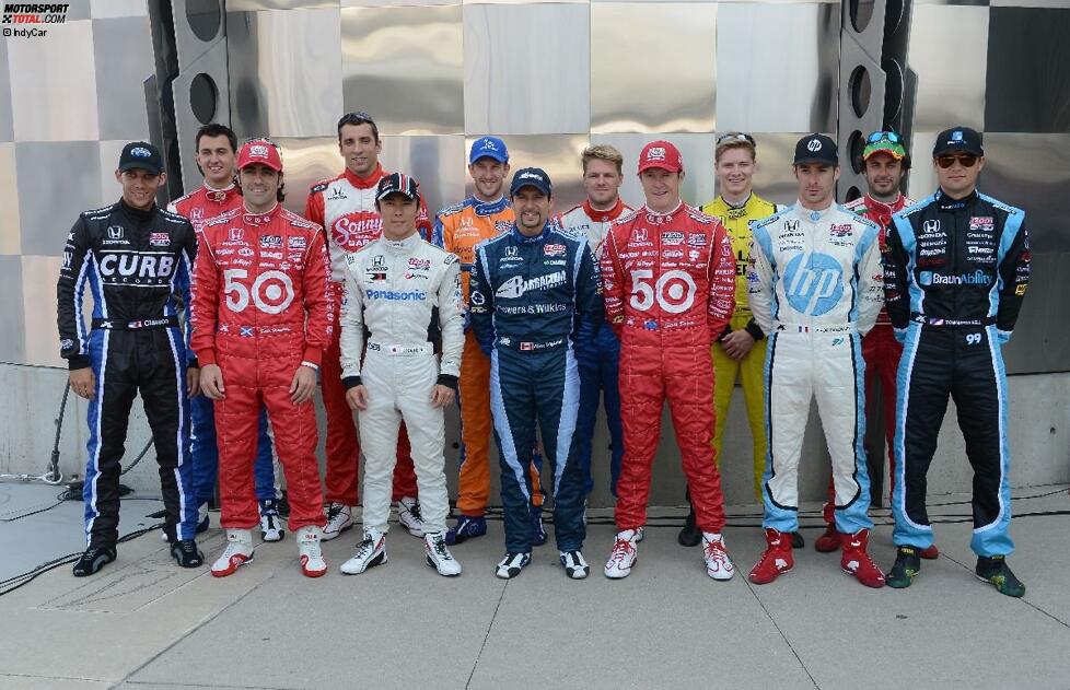 Die 13 Honda-Piloten beim 96. Indy 500