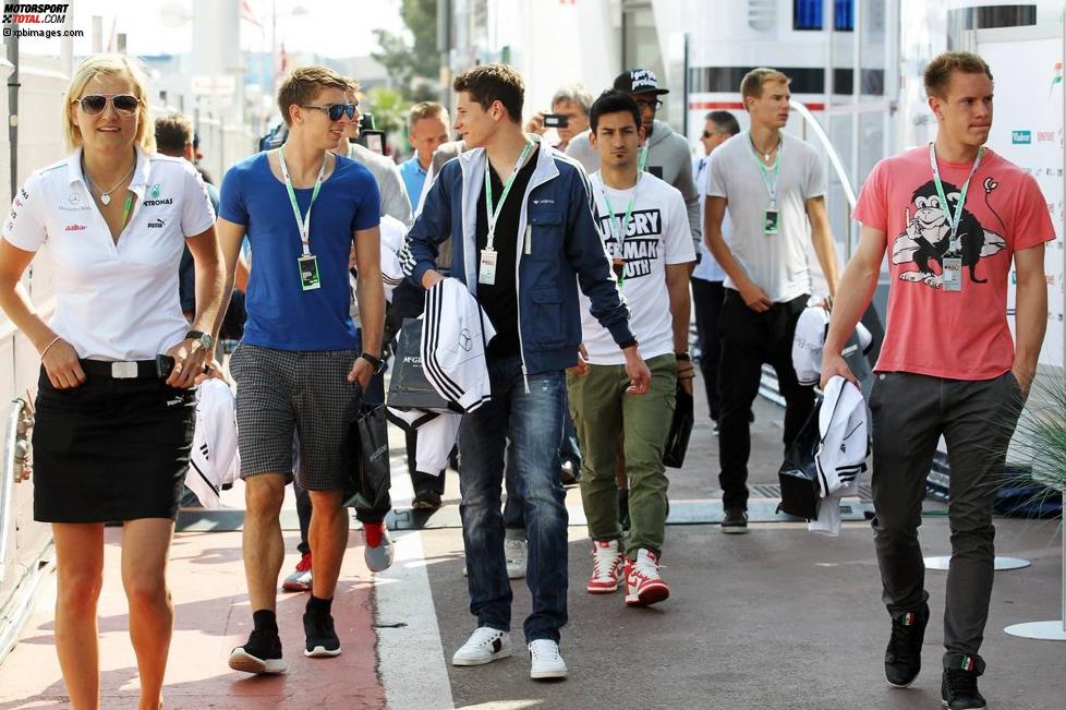 Die Deutsche Fußballnationalmannschaft zu Besuch bei der Formel 1 in Monte Carlo
