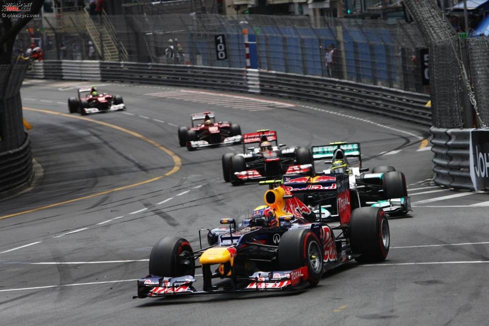 Mark Webber (Red Bull) und Nico Rosberg (Mercedes) 