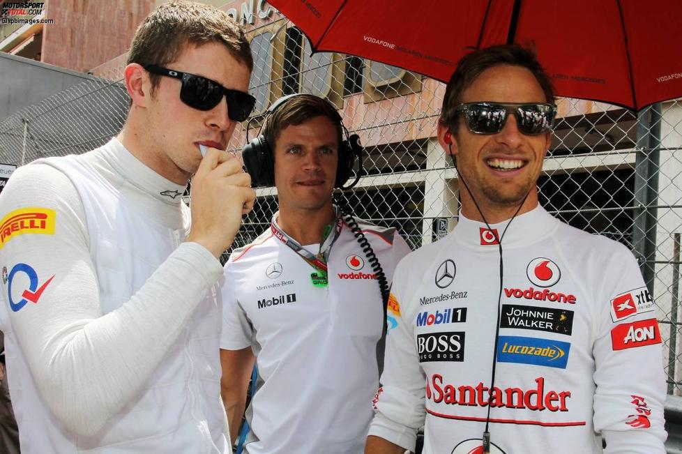 Paul di Resta (Force India) und Jenson Button (McLaren) 