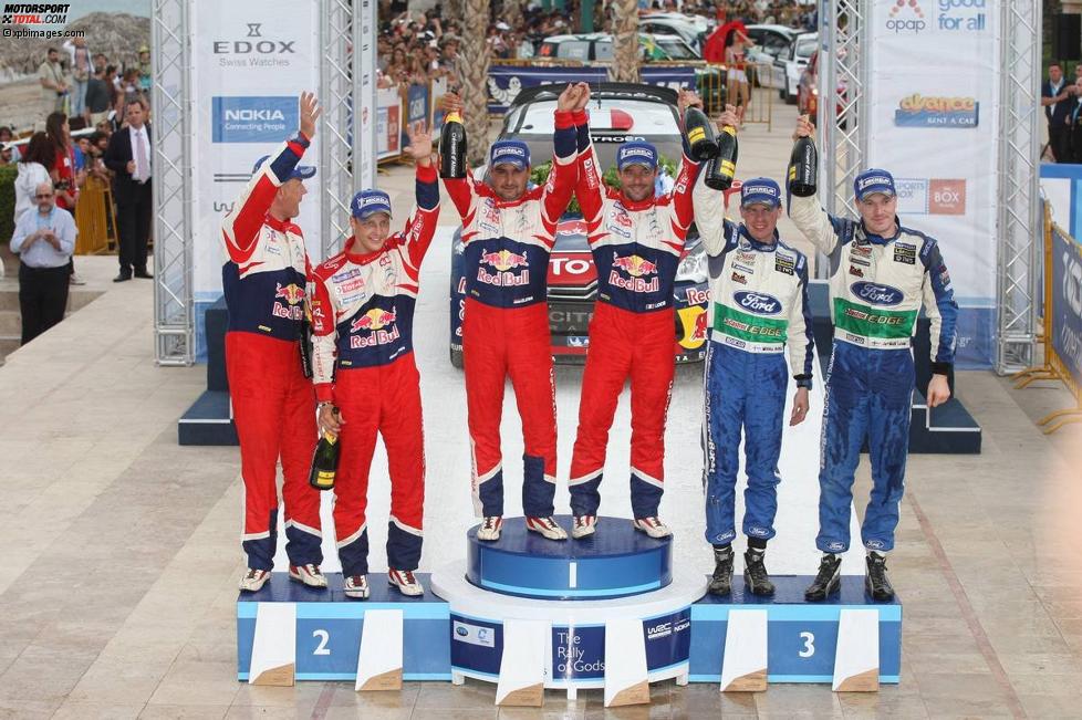 Sebastien Loeb, Jari-Matti Latvala und Mikko Hirvonen