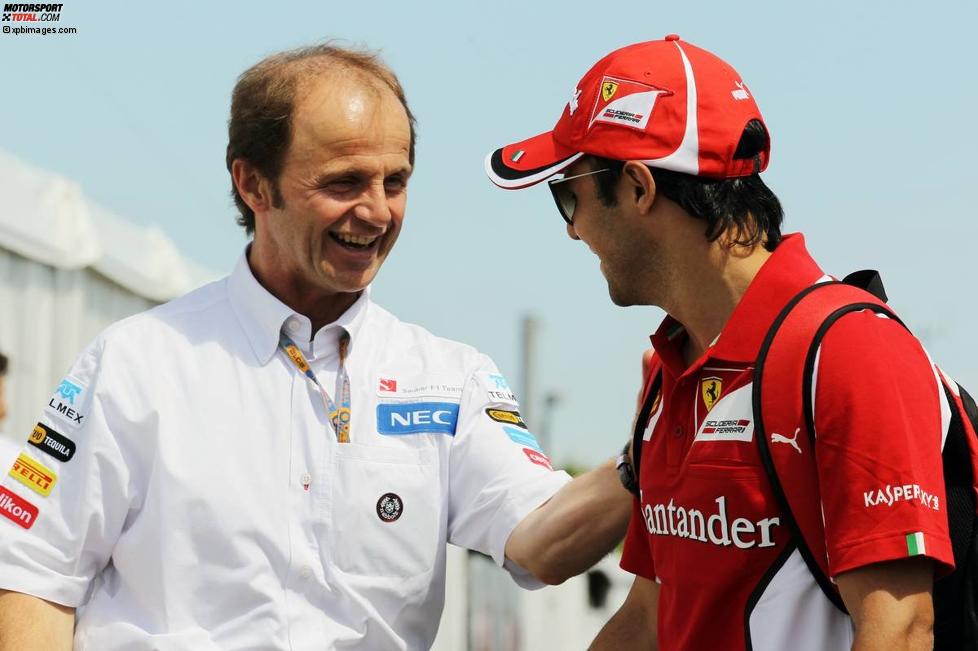 Sauber-Physiotherapeut Josef Leberer und Felipe Massa (Ferrari) 