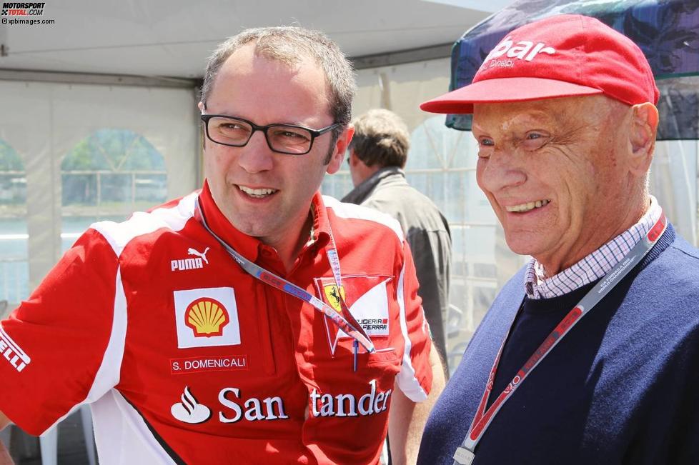 Stefano Domenicali (Ferrari-Teamchef) und Niki Lauda