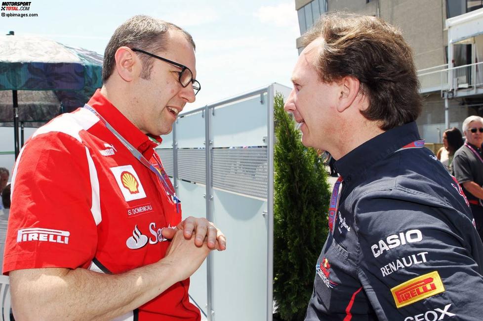 Stefano Domenicali (Ferrari-Teamchef) und Christian Horner (Red-Bull-Teamchef) 