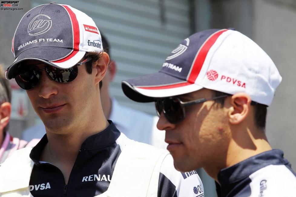 Bruno Senna (Williams) und Pastor Maldonado (Williams) 