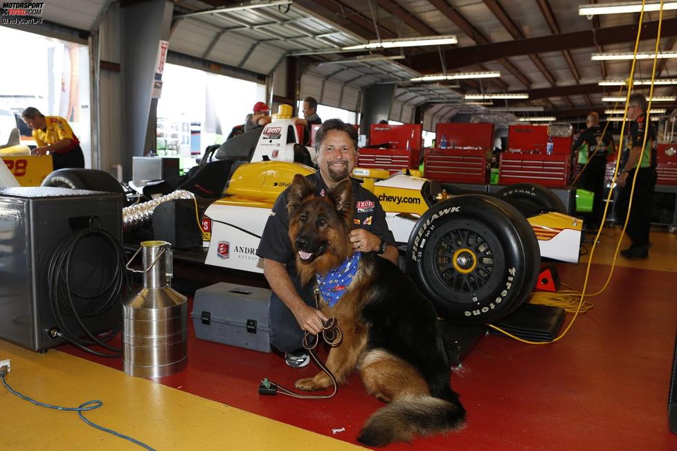 Michael Andretti und sein Schäferhund Leroy