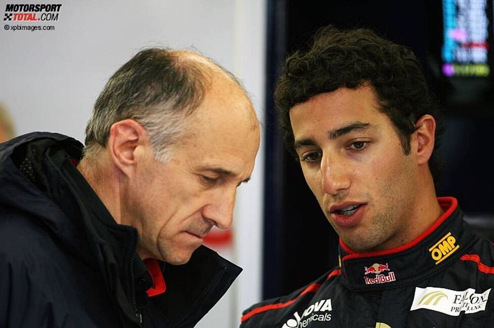 Franz Tost (Teamchef, Toro Rosso) und Daniel Ricciardo (Toro Rosso) 