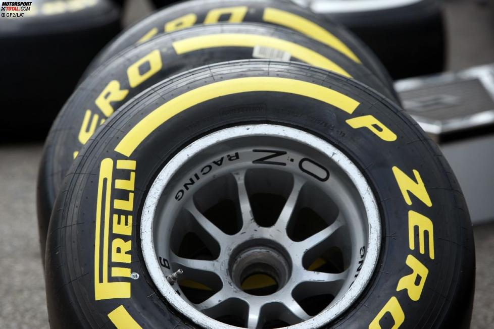 Pirelli-Reifen vor dem Einsatz
