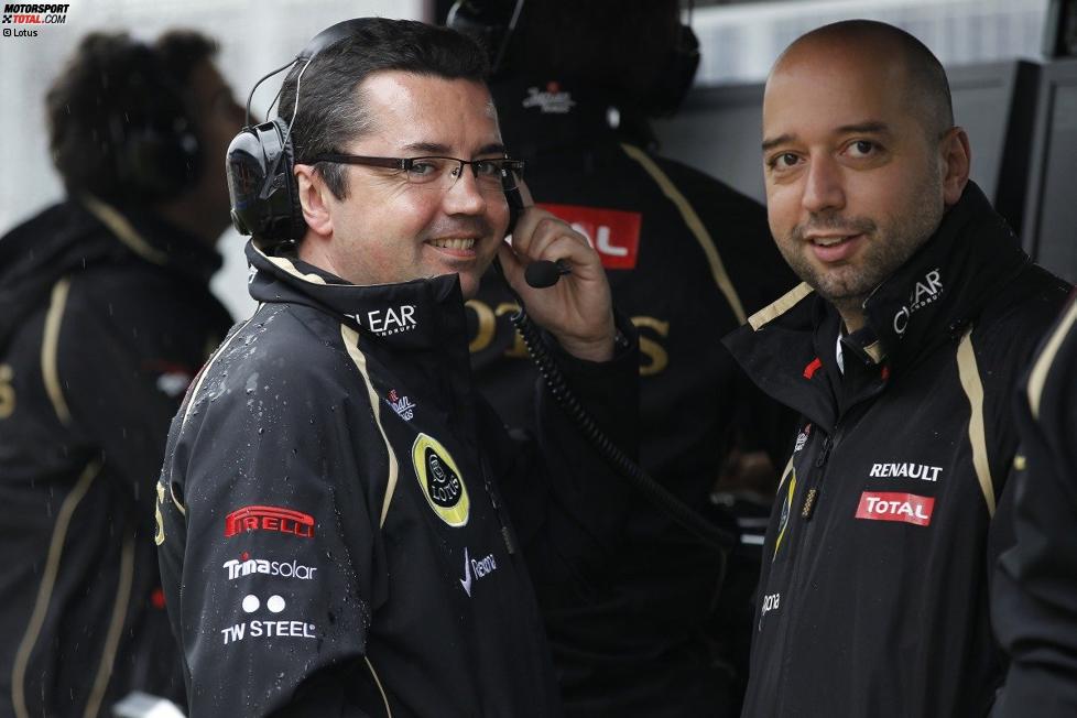 Eric Boullier (Lotus-Teamchef) und Gerard Lopez