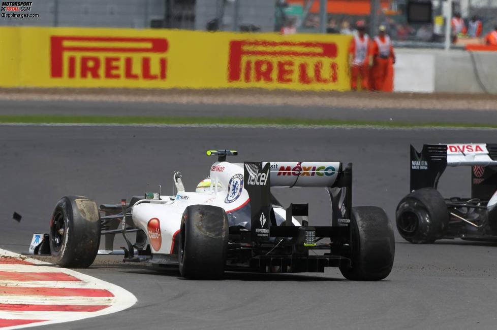 Pastor Maldonado (Williams) und Sergio Perez (Sauber) 