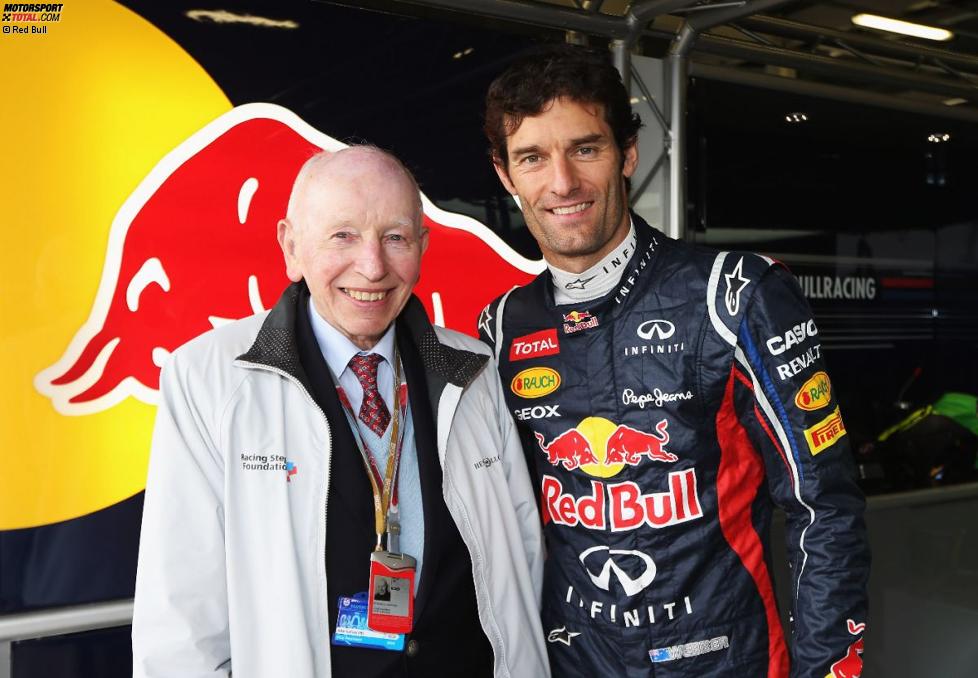 John Surtees und Mark Webber (Red Bull) 